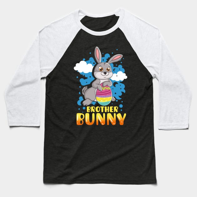 Easter Brother Bunny Funny Bunny Carrying Easter Eggs Baseball T-Shirt by Alinutzi